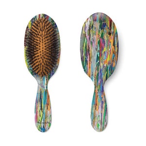 Unique Hairbrush, Detangling Brush with nylon and natural bristles, Gift for her, Gift for him #RV