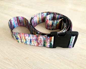 Luggage Strap, Rainbow Color Suitcase Strap, Travel gift for him or her #RV