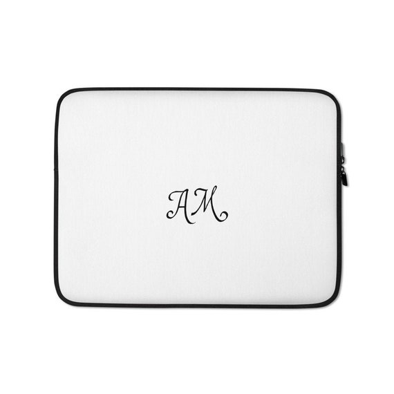 Personalized Gift Custom Laptop Sleeve White Minimalist Laptop Cover 13 Inch or 15 Inch MacBook Sleeve Etsy