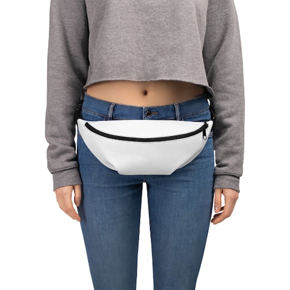 White Fanny Pack Minimalist Waist Bag Bum Bag Belt Bag