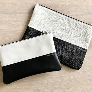 Black and white clutch purse sale