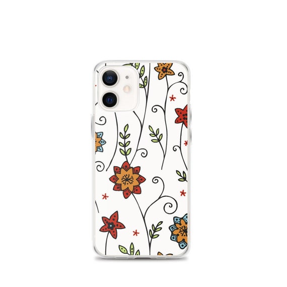 Flower iPhone Case White Floral Phone Case iPhone 12 Case Etsy