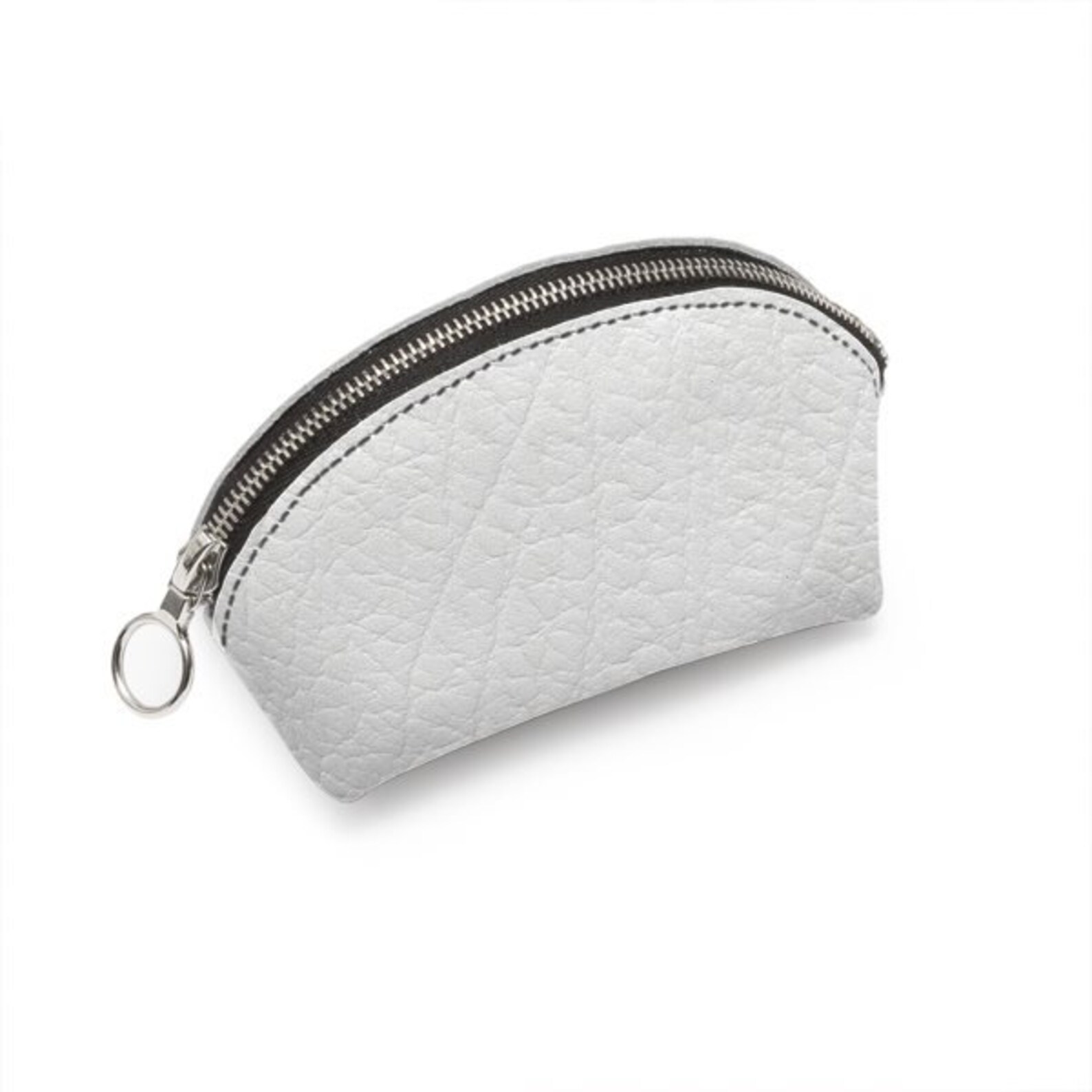 Black and White Leather Cosmetic Bag Minimalist Makeup Bag Etsy