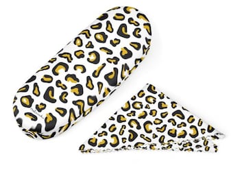 Leopard Print Eyeglass Case, Hard Glasses case, Sunglasses Case, Gift for her #STS