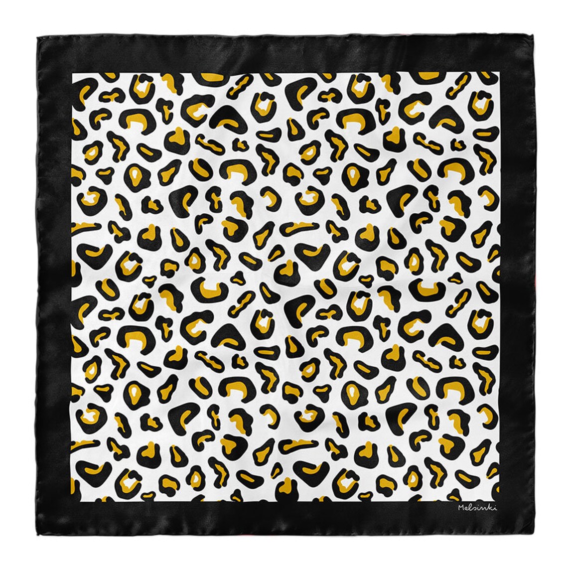 Leopard Print Scarf, Black and White Leopard Scarf, 65 Cm or 90 Cm