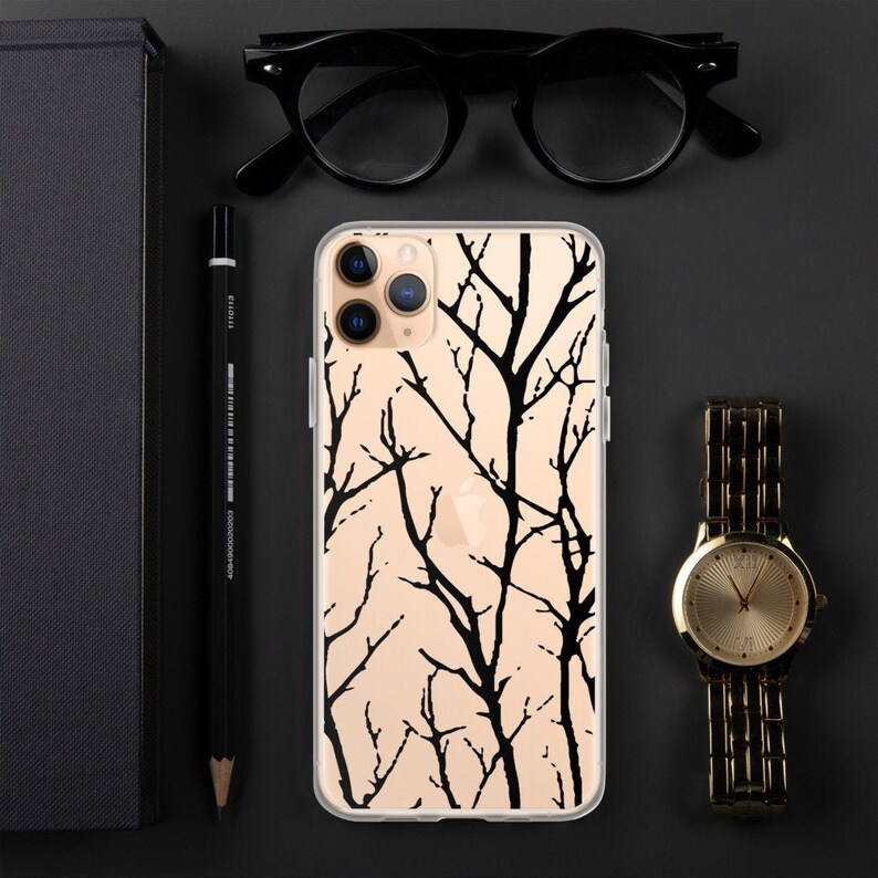 Clear iPhone Case, Tree Branch Phone Case, Christmas Gift for Girlfriend image 1