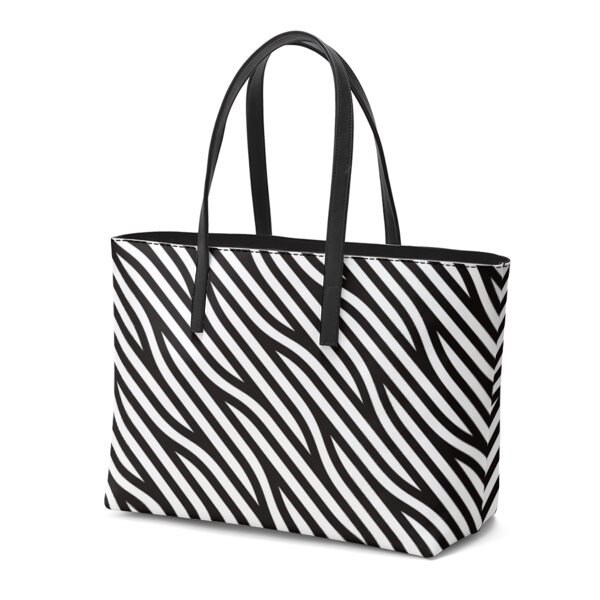 small black and white handbag