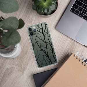 Clear iPhone Case, Tree Branch Phone Case, Christmas Gift for Girlfriend image 3