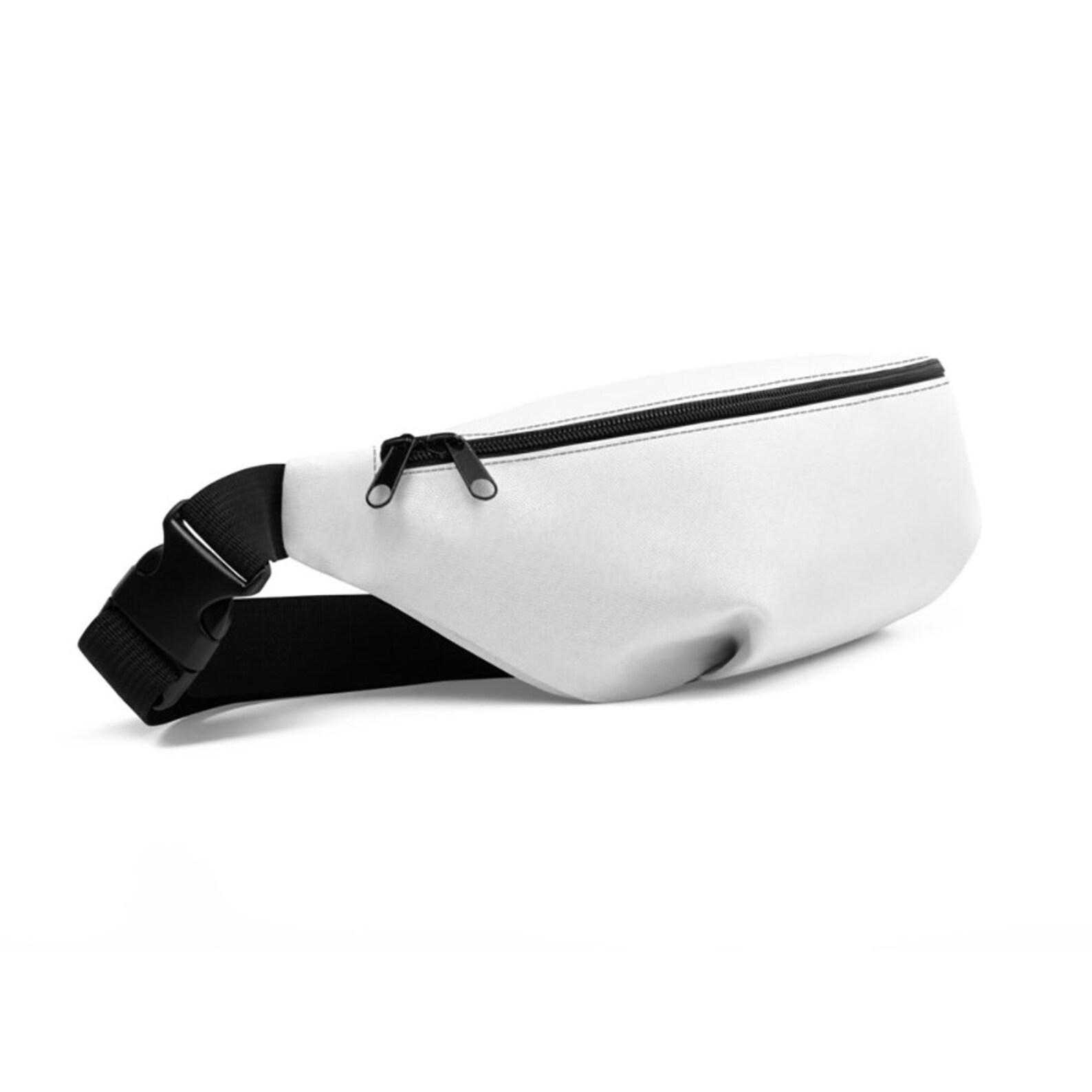 White Fanny Pack, Minimalist Waist Bag, Bum Bag, Belt Bag, Crossbody
