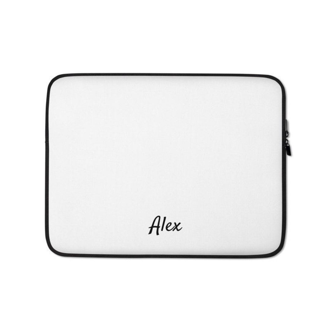 White Laptop Sleeve Custom Laptop Case Minimalist Macbook Etsy