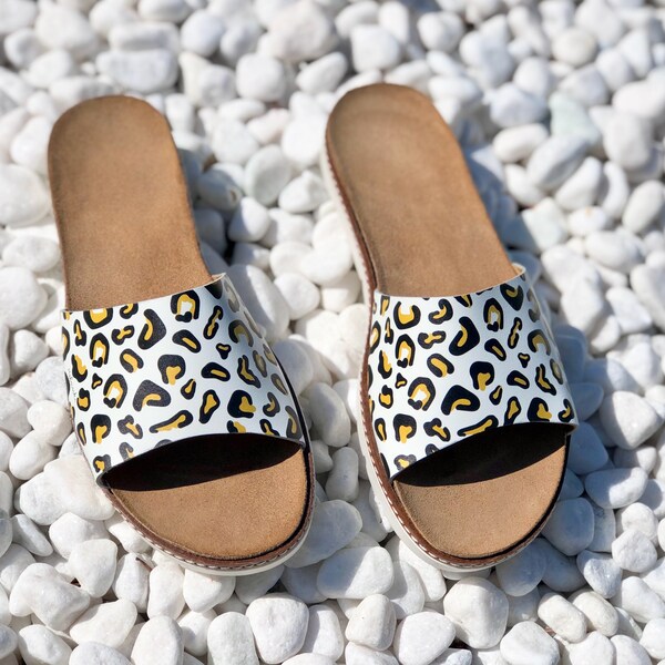 animal print sandals