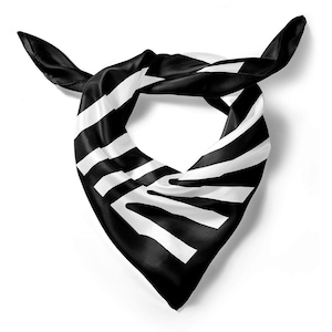 Black and white Zebra Print scarf Women, Handmade Neck scarf, Gift for her  #ZS