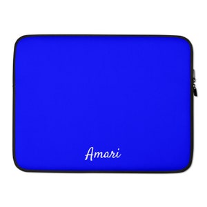 Electric Blue Laptop Sleeve, Personalized Macbook Pro Case, Macbook Air Case, Laptop Cover