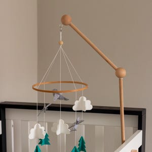 Wooden Mobile Crib Arm | Beautiful Scandanavian Design