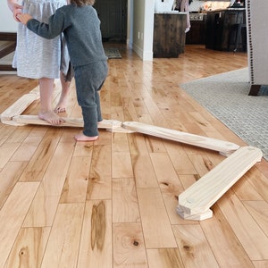 Introductory Balance Beam | Modular Montessori Style Balance Beam with FIVE 24 inch sections | Low Height is Great for the Beginning Walker