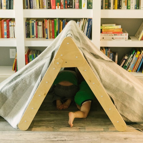 Large Climbing Triangle with Optional Rockwall Ramp | Montessori Climber | Waldorf Ladder shops | Made in America