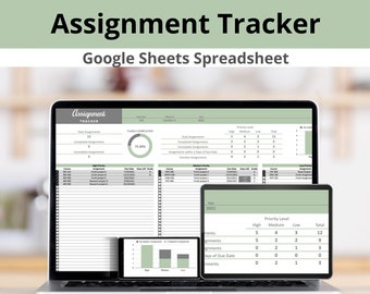 Een Google Sheets-spreadsheetsjabloon voor het bijhouden van opdrachten, deadlines en taken.