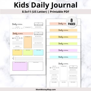 Kids Daily Journal Printable Kids Journal DIY Journal Pages Diary for ...