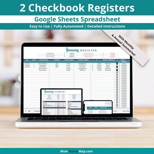Checkbook Register - Etsy