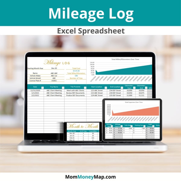 Vehicle Mileage Tracker Etsy