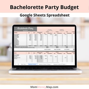 Bachelorette Budget Google Sheets Spreadsheet to Plan Your Bach Party / Weekend Expenses, Hen Party Planning Budgeting Digital Template