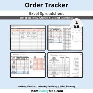 Order Tracker Excel Spreadsheet, Online Shopping Tracker Checklist, Digital Purchase Delivery and Returns Log, Online Order List Planner
