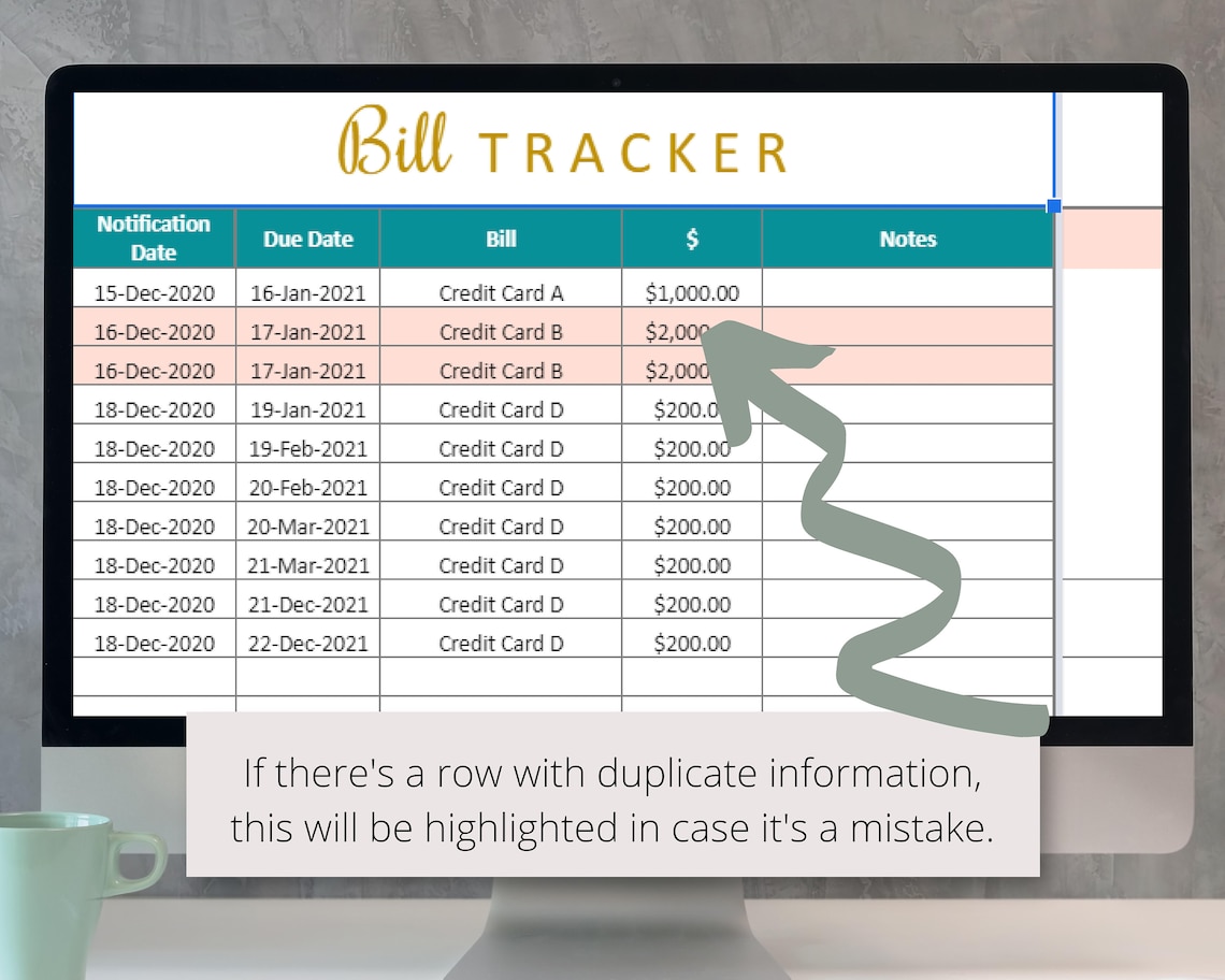 Bill Tracker Google Sheet Spreadsheet Monthly Bill Due Date Etsy Bill Tracker Google Sheet Spreadsheet Monthly Bill Due Date Etsy