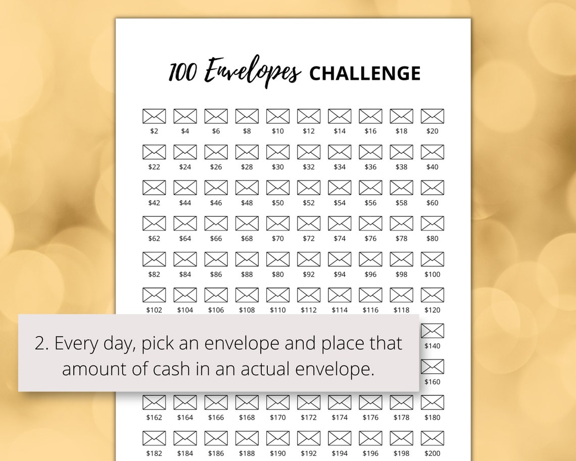 10k Savings Challenge Printable PDF Save 10000 in 100 Days - Etsy