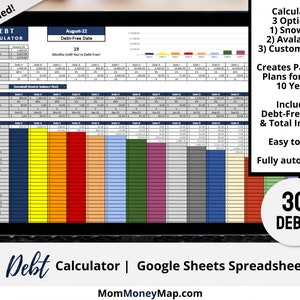 Budgeting Planner Google Sheets Spreadsheet to Track your Paycheck, Expenses, Savings and Debt, Monthly Budget Planner Digital Template image 9