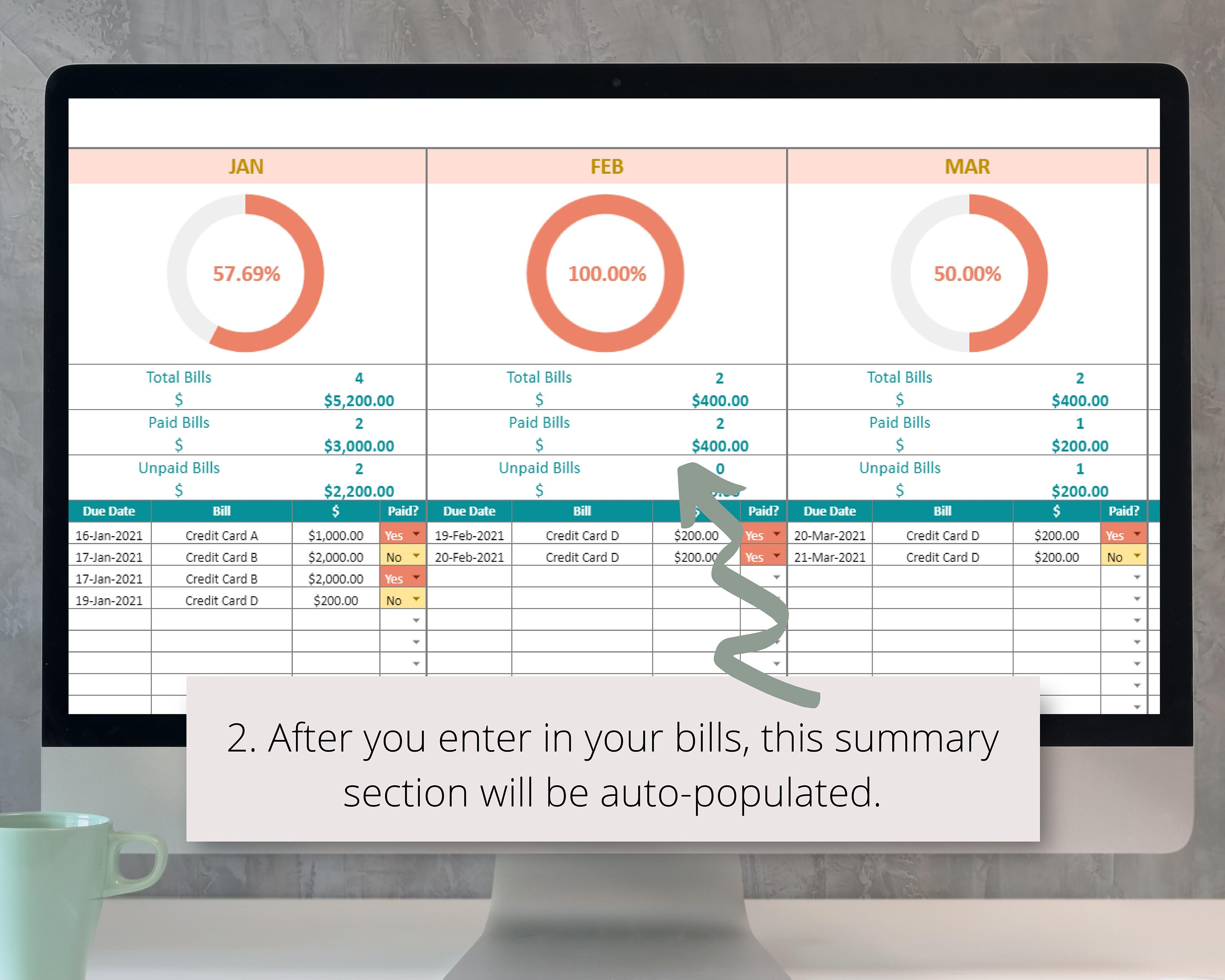 Google Sheets Bill Tracker Template Google Sheets Bill Tracker Template