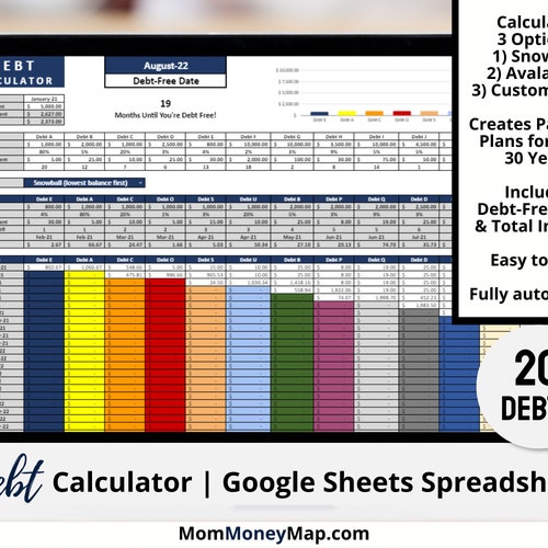 Dave Ramsey Inspired Debt Snowball Spreadsheet Excel Etsy