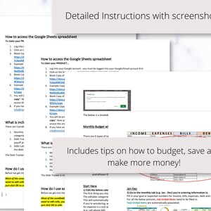 Budgeting Planner Google Sheets Spreadsheet to Track your Paycheck, Expenses, Savings and Debt, Monthly Budget Planner Digital Template image 10