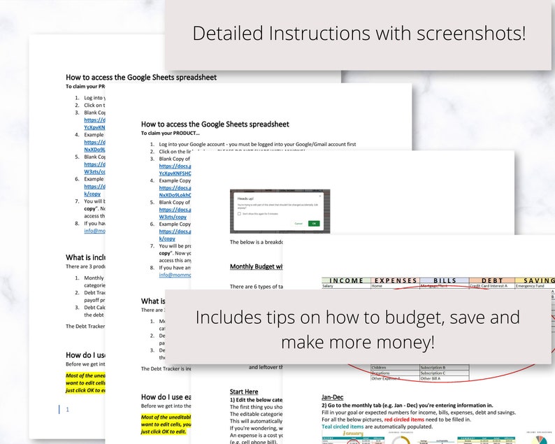 Budgeting Planner Google Sheets Spreadsheet to Track your Paycheck, Expenses, Savings and Debt, Monthly Budget Planner Digital Template image 10