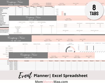 party plan jewelry companies Event Planner Excel Spreadsheet Bundle with A Budget, Guest List, To Do Checklist, Timeline | Party Planning Template | Instant Download