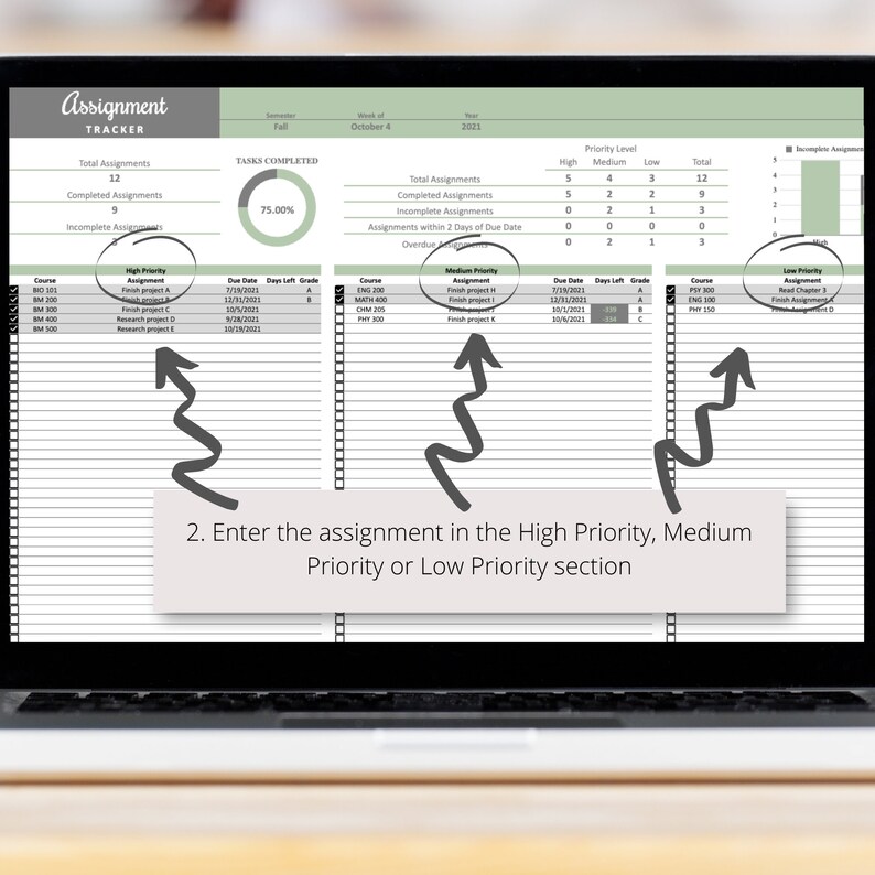 Assignment Sheetd Assignment Planner Template Google Sheets Spreadsheet, Student ...