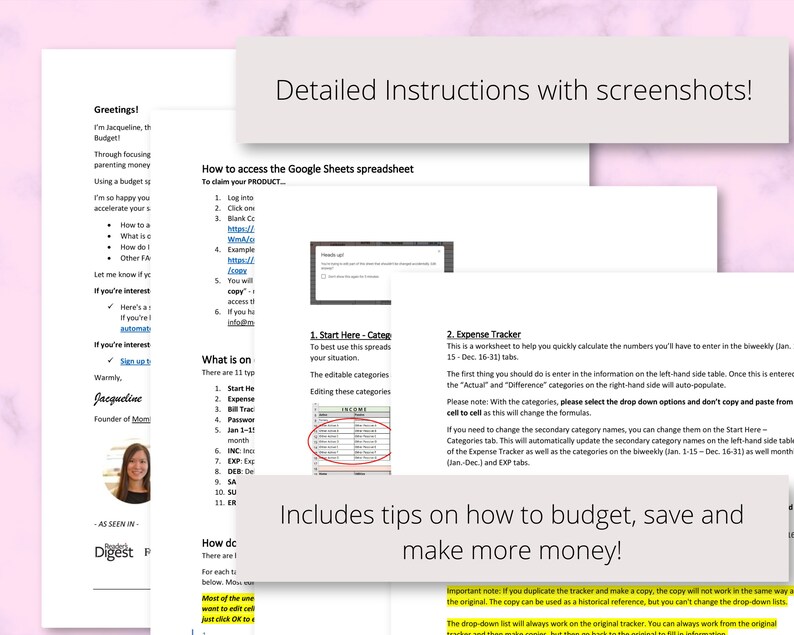 Bi Monthly Budget Planner Template Budget and Track Your Paycheck and ...