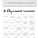 30 Day Savings Challenge Printable PDF, 30 Day Money Challenge, Money ...