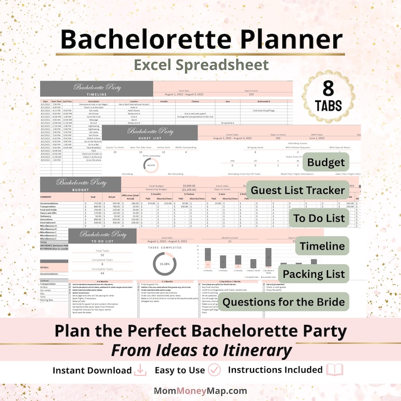 bachelorett planner