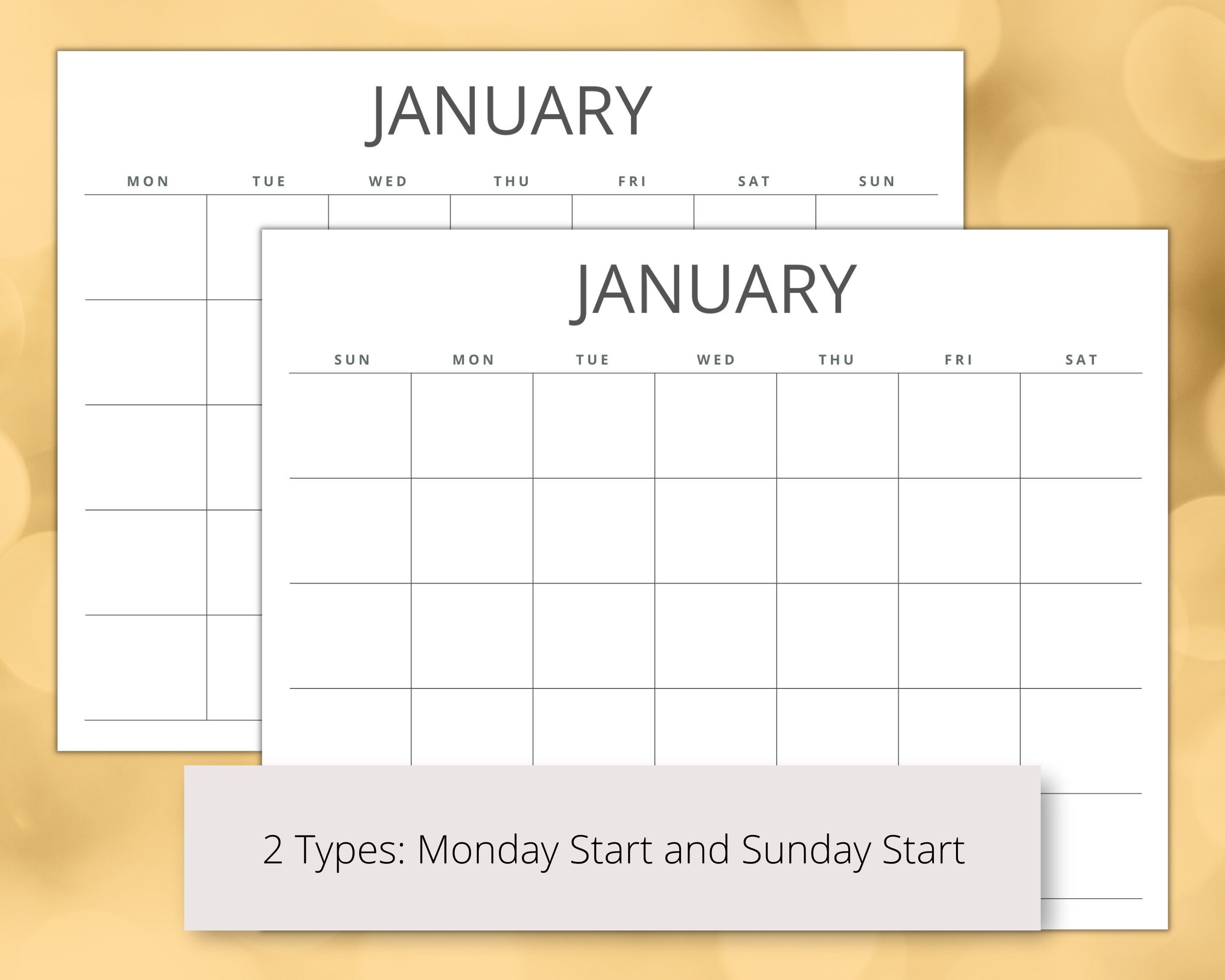 Blank Monthly Calendar Template Printable, Blank Calendar Pages Monday ...