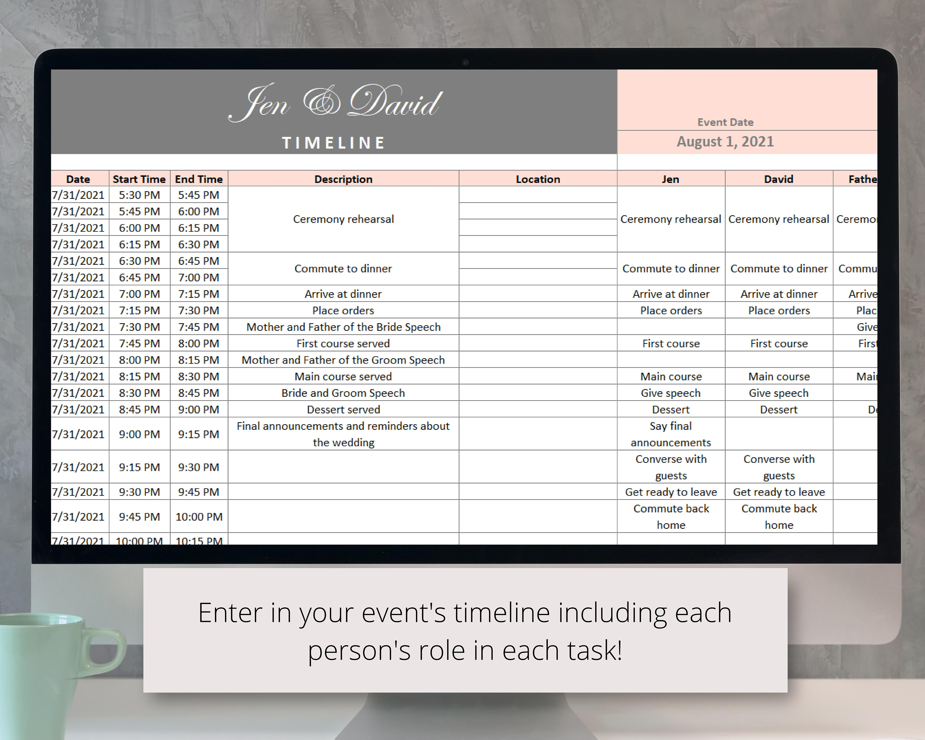 Wedding Planning Excel Spreadsheet Bundle Wedding Planner Etsy