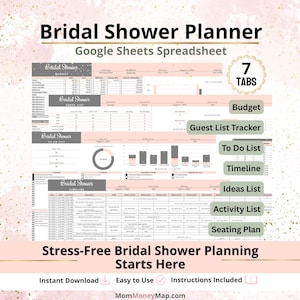 bridal shower planner template