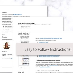 Dave Ramsey Baby Steps Tracker, Steps 1-7 Planner Printable PDF Digital ...