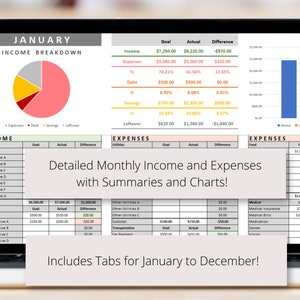 Paycheck to Paycheck Budget Budget by Paycheck Excel Digital Spreadsheet Paycheck Budget Planner image 2