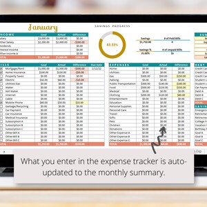 Simple Budget Spreadsheet Excel Template for Easy Budgeting, Monthly ...