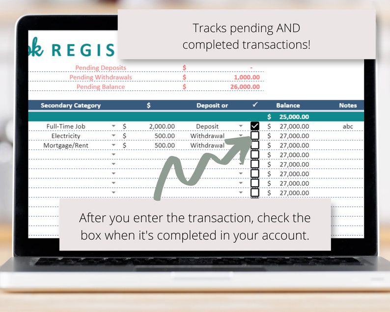 Checkbook Register Google Sheets Spreadsheet Track Your Bank Accounts