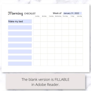 Kids Morning Routine, Kids Morning Checklist, Morning Routine Chart for ...