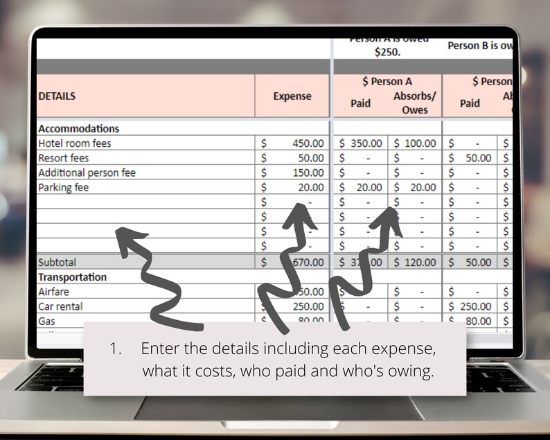 Trip Expense Calculator, Vacation Cost Splitter to Calculate Trip
