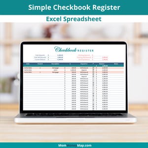 Simple Checkbook Register Excel Spreadsheet, Track Your Bank Accounts - Checking/Savings Account Transactions and Balance Digitally!
