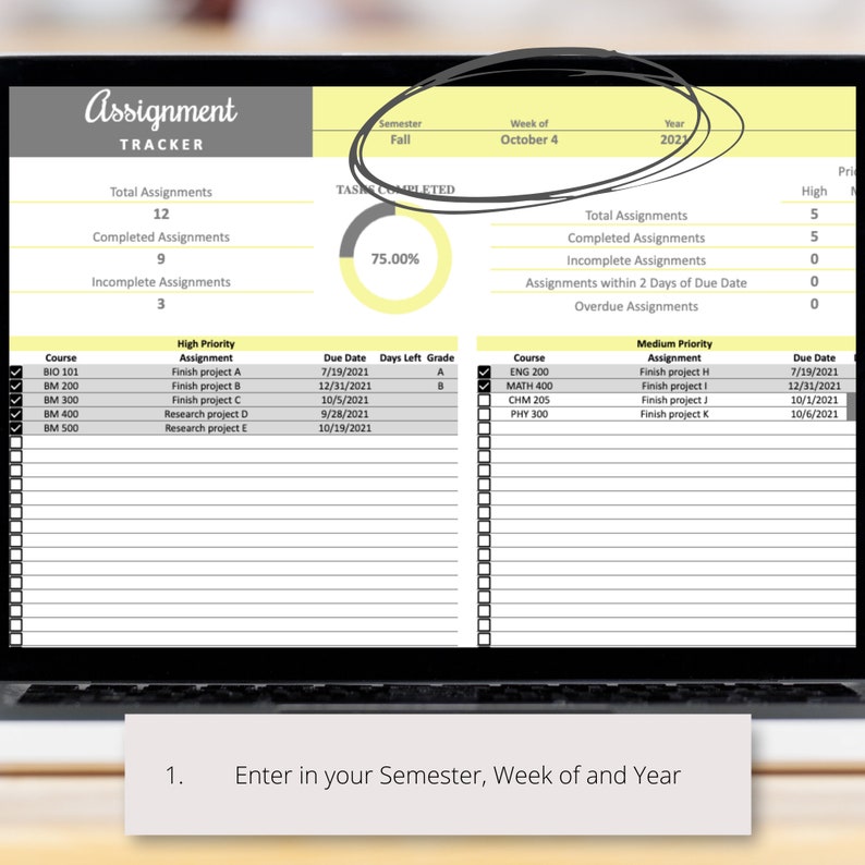 Homework Study Tracker Google Sheets Spreadsheet Template, Student ...