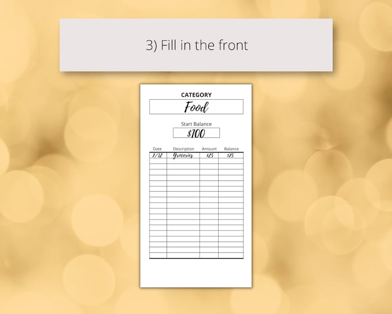 Cash Envelope Printable PDF Template System Printable Cash - Etsy UK